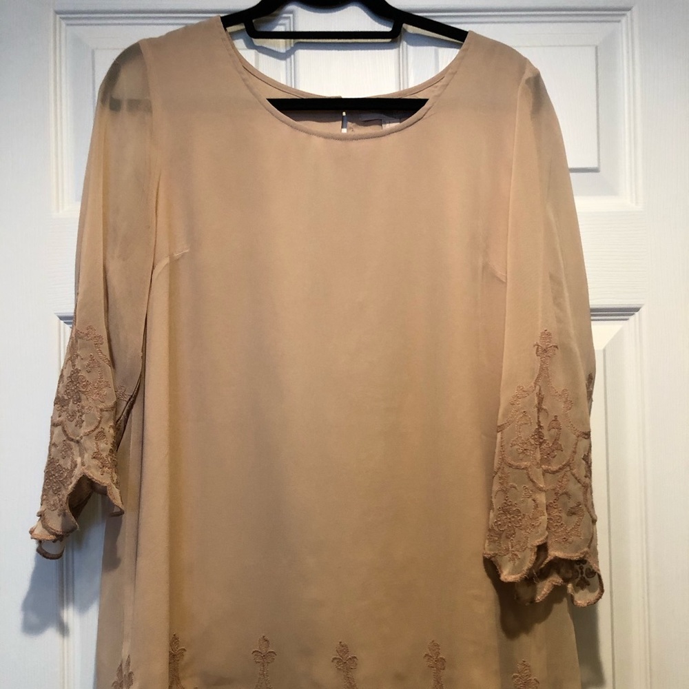 Sheer babydoll pink dress